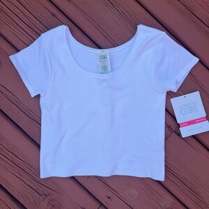 COPY - Athleta girl rise above rib crop tee